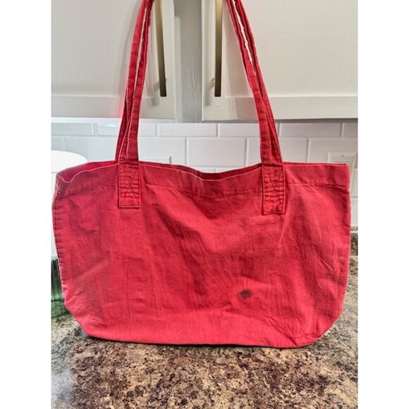 Vintage Esprit Canvas Tote Bag-Red - Picture 3 of 16